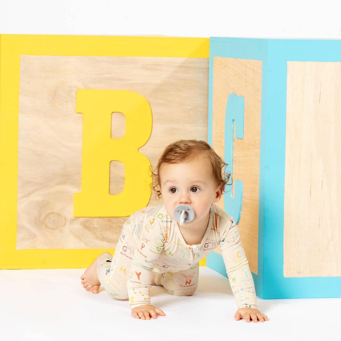 Dino ABC's Baby Bamboo Convertible Footie