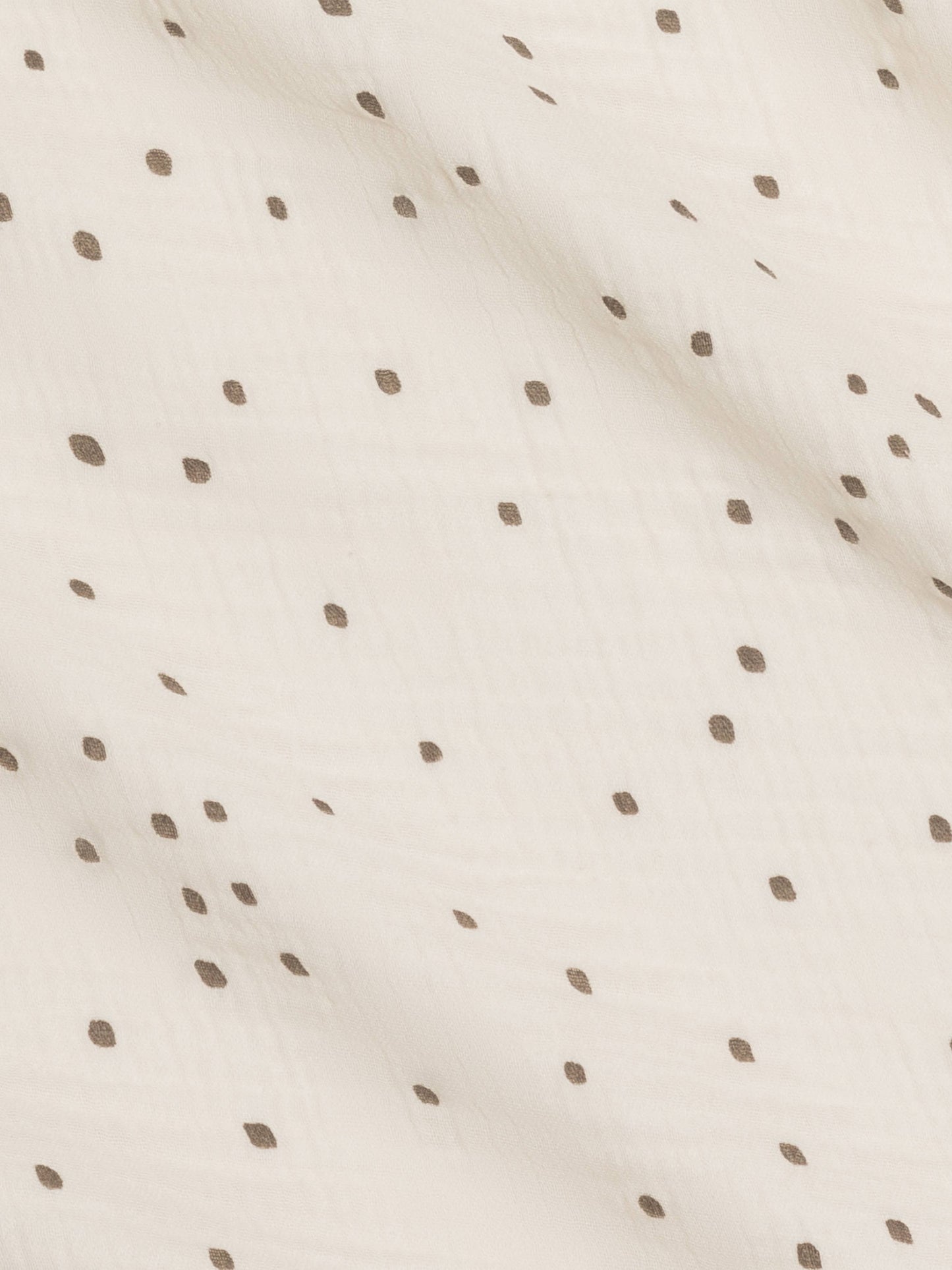 Organic Baby Muslin Swaddle Blanket - Taupe Square Dot