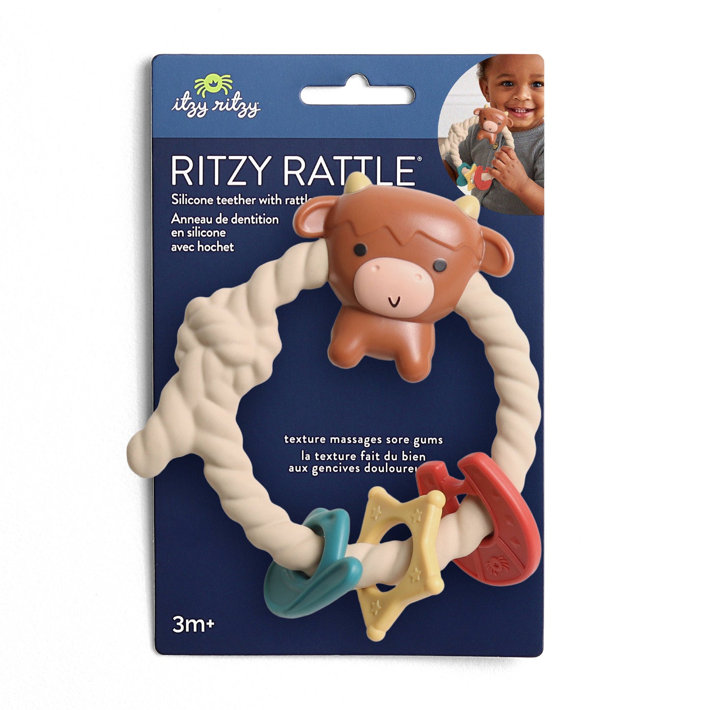 Highland Cow Rattle Teether