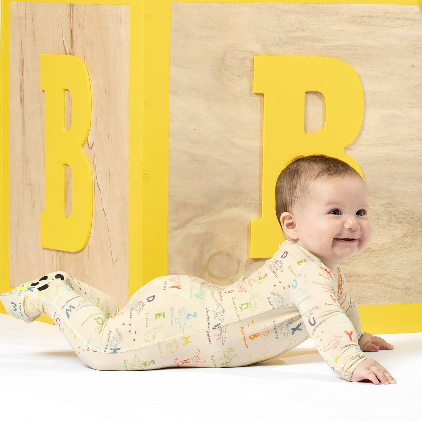 Dino ABC's Baby Bamboo Convertible Footie