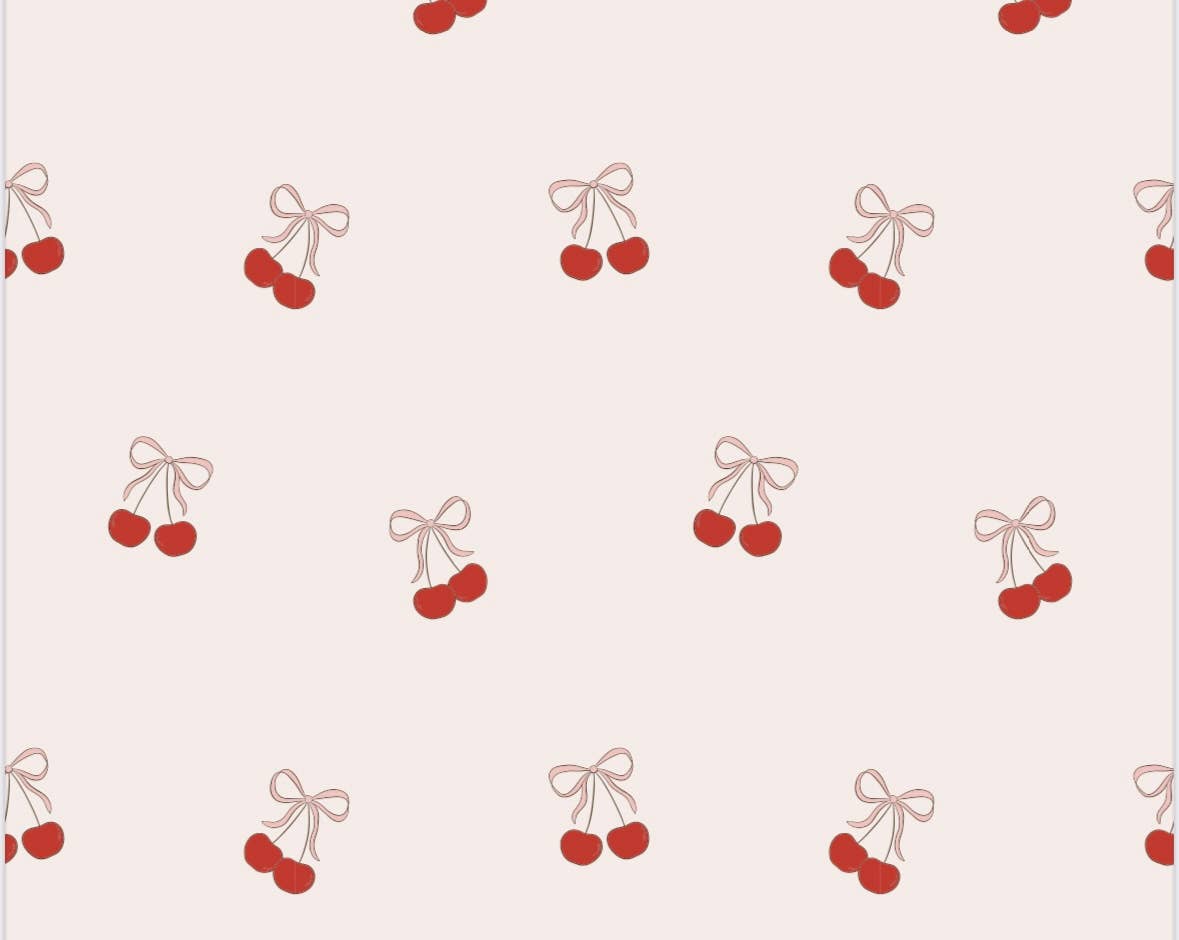 Cherries | Bamboo Toddler Ruffle Shorts Set