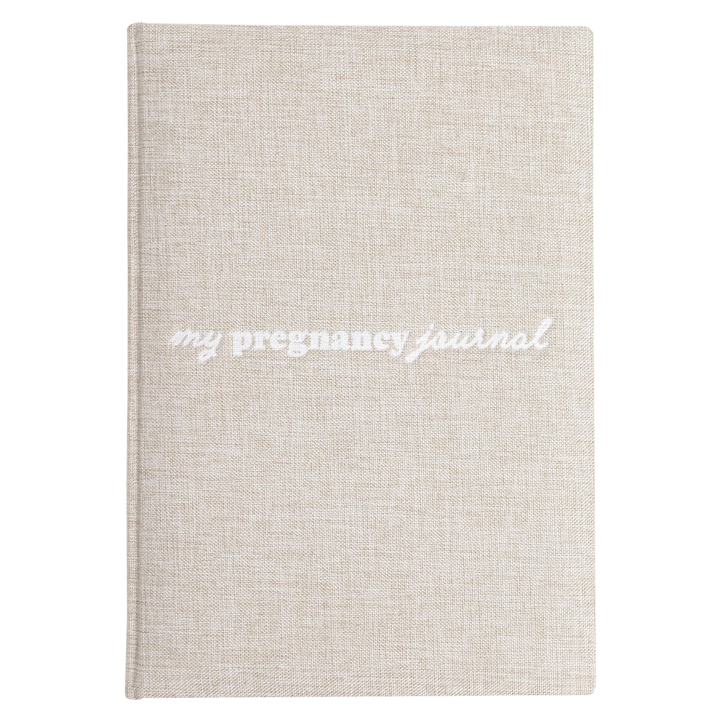 Beige Linen Pregnancy Journal, Memory Book