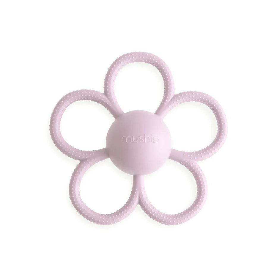 Daisy Rattle Teether Soft Lilac