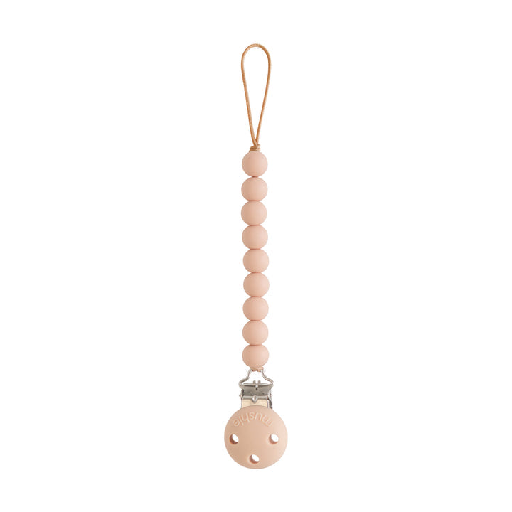 Hera Silicone Pacifier Clip Blush