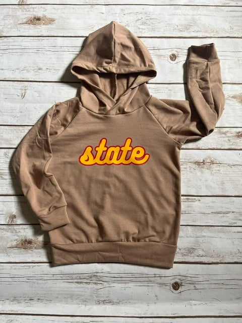 Iowa State Cursive Chocolate Hoodie