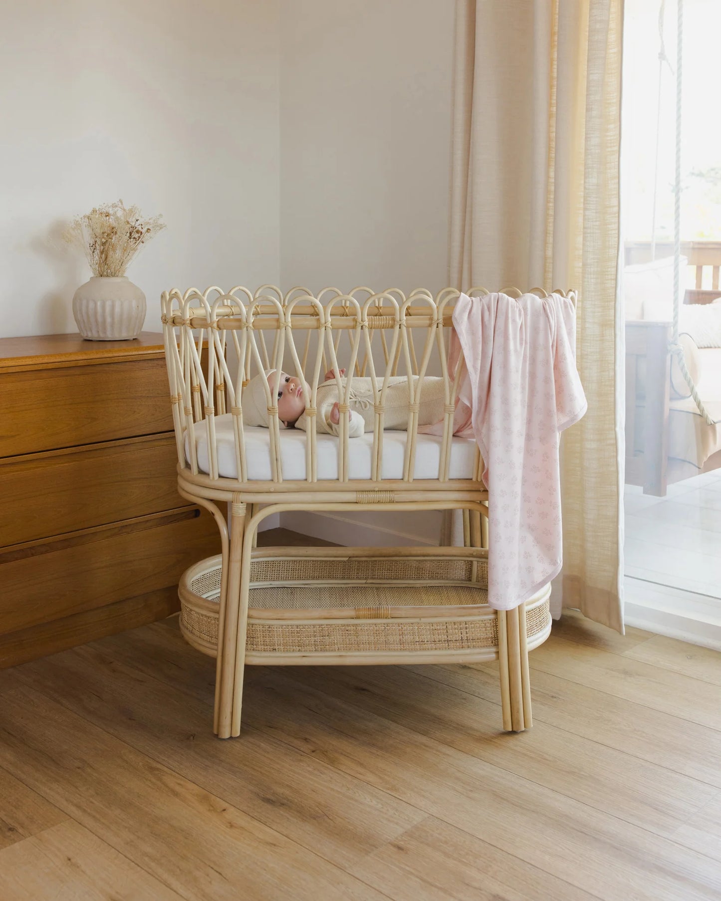 Modal Baby Swaddle Pink Blossom