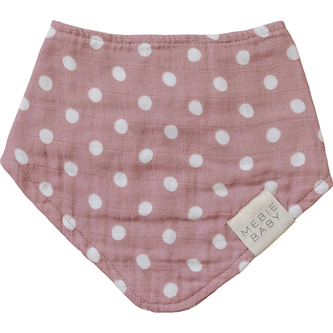 Pink Polka Dot Classic Muslin Bib