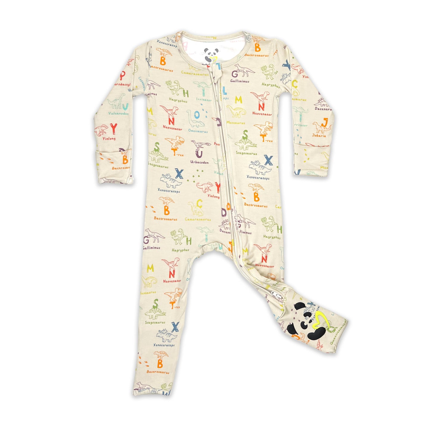 Dino ABC's Baby Bamboo Convertible Footie