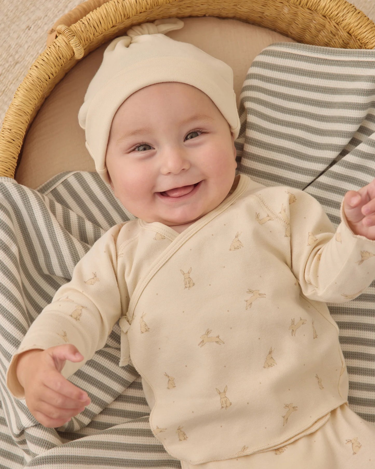 Wrap Top + Footed Pant Set Bunnies