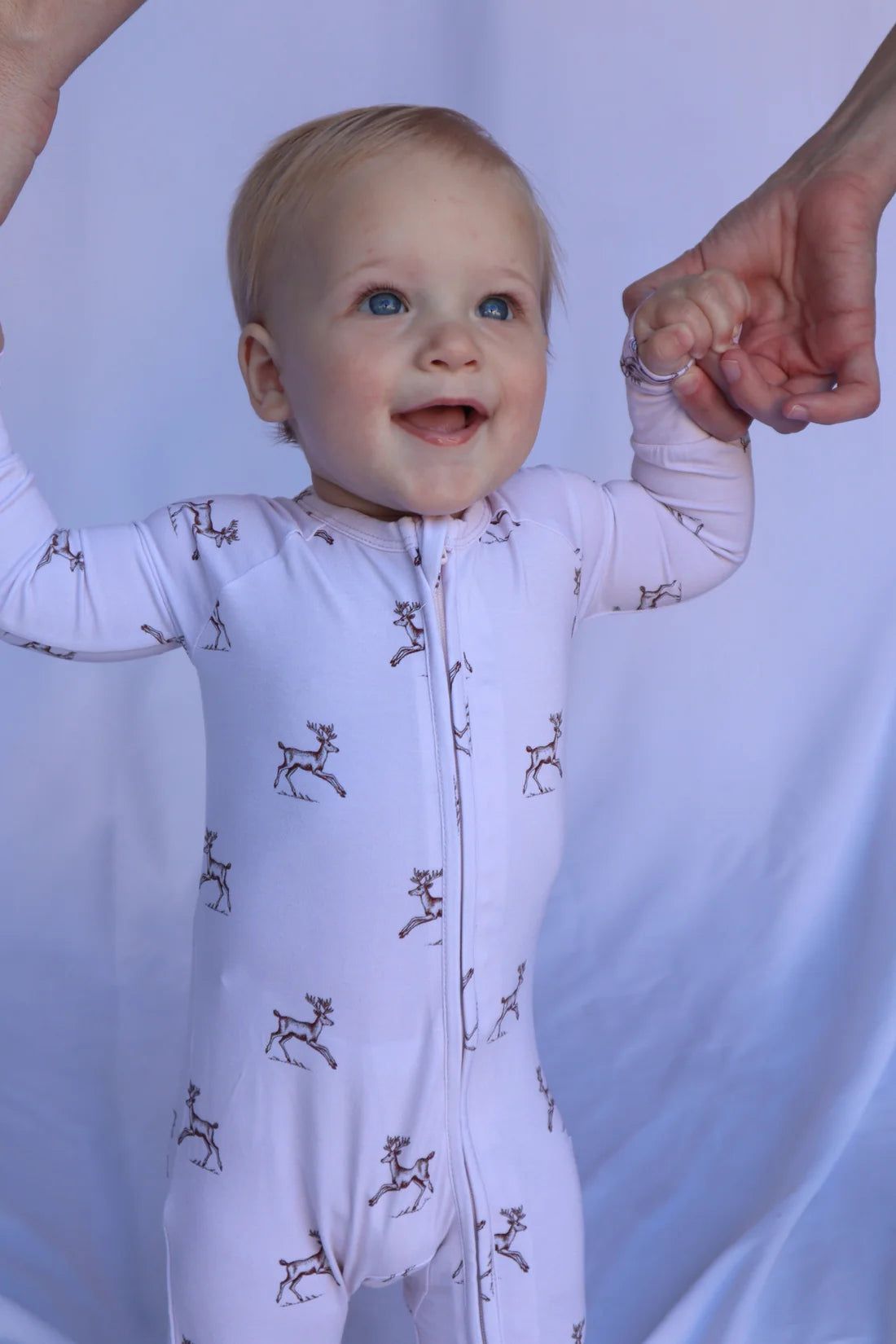 Dancing Deer Zipper Footie