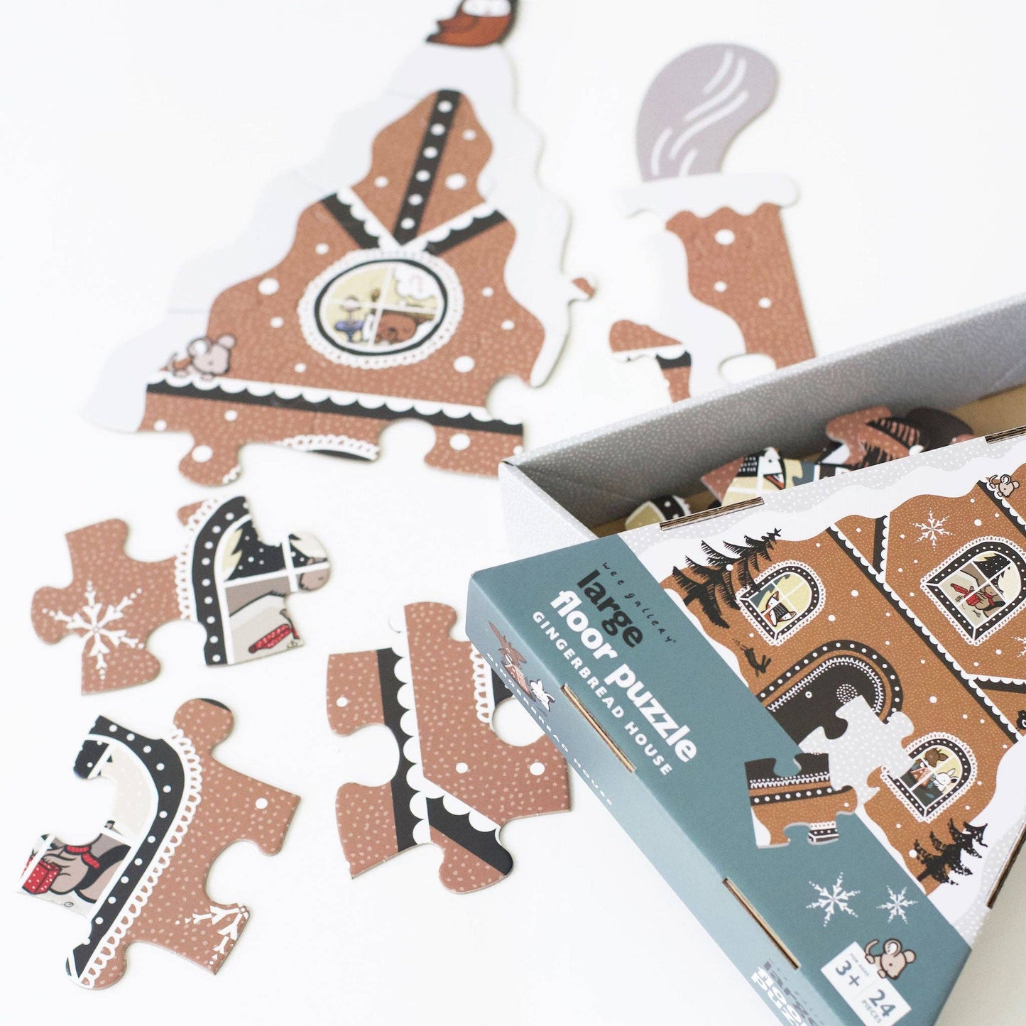 Gingerbread House Holiday Floor Puzzle