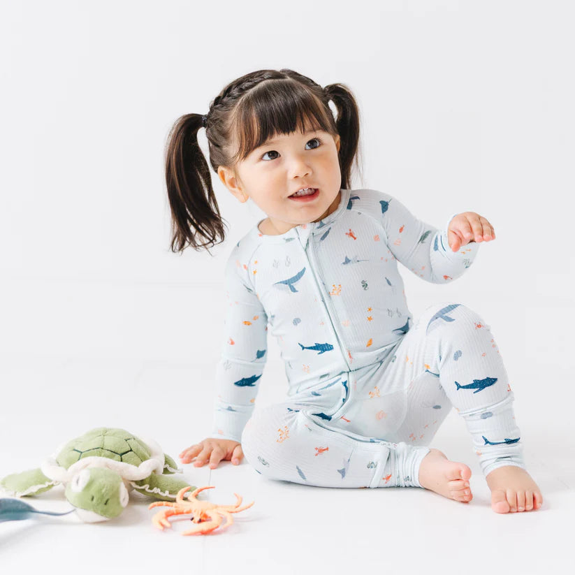 Under the Sea Small Ribbed Romper
