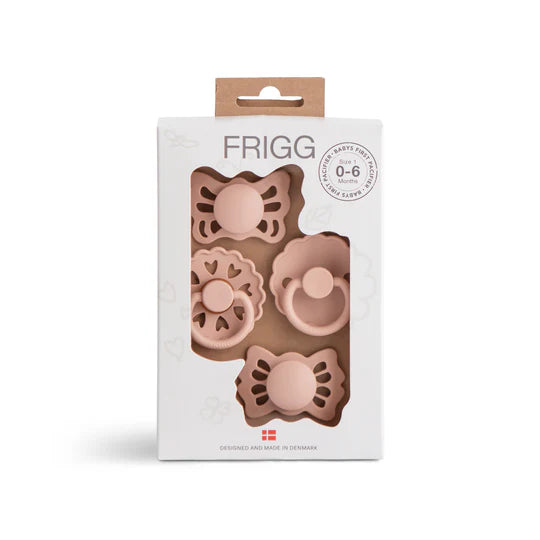 FRIGG Baby's First Pacifier Floral Heart (Blush) 4-Pack