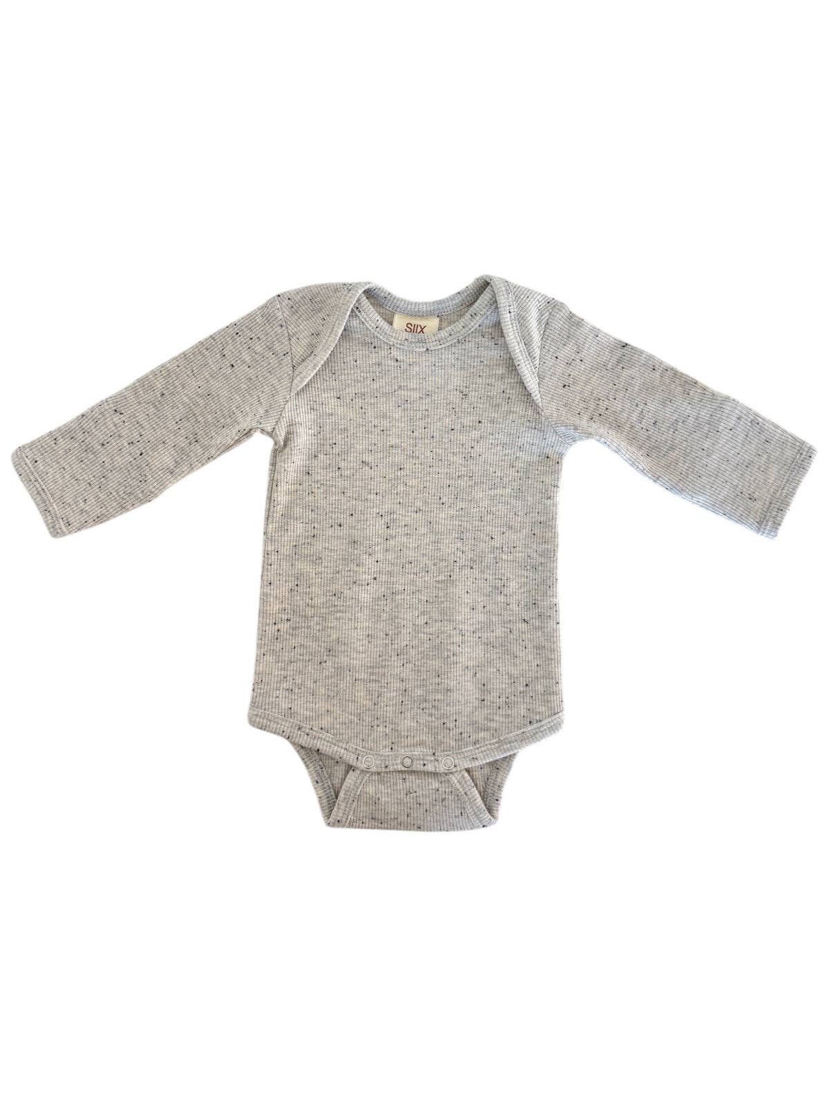 Heather Speckle / Long Sleeve Bodysuit