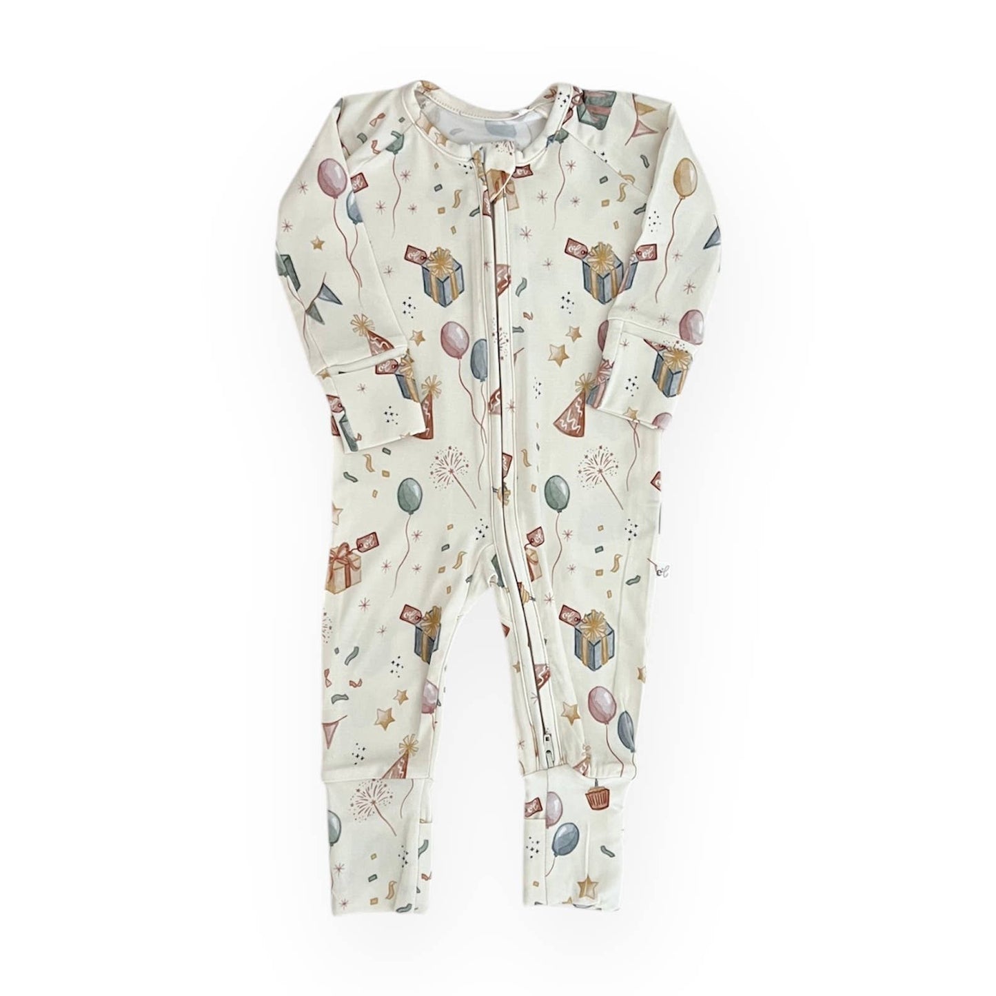 Birthday Bamboo Convertible Footie Pajama - Party Time