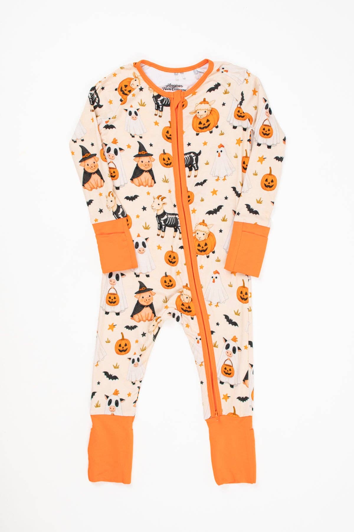 Halloween Farm Animals Bamboo Baby Zippy