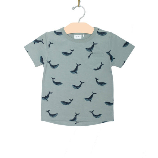 Blue Whales Pocket Tee