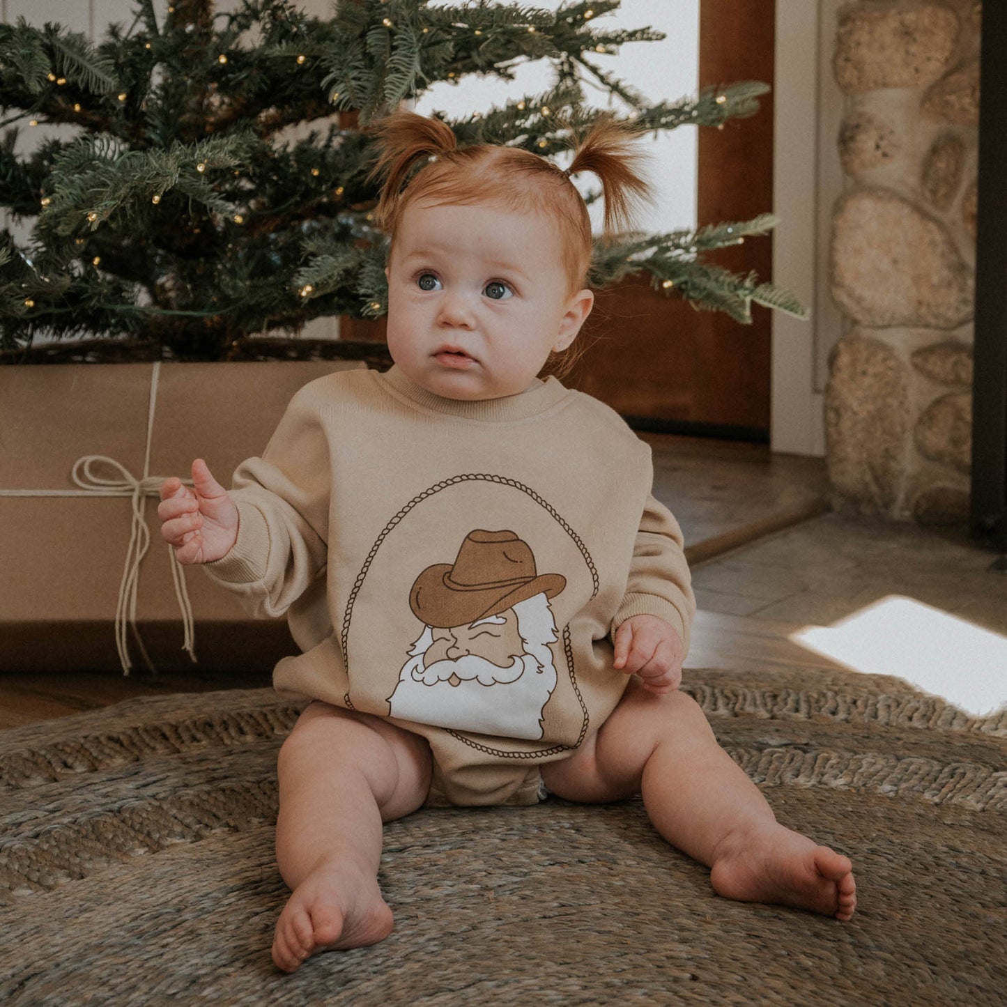 Ranch Santa Bubble Romper