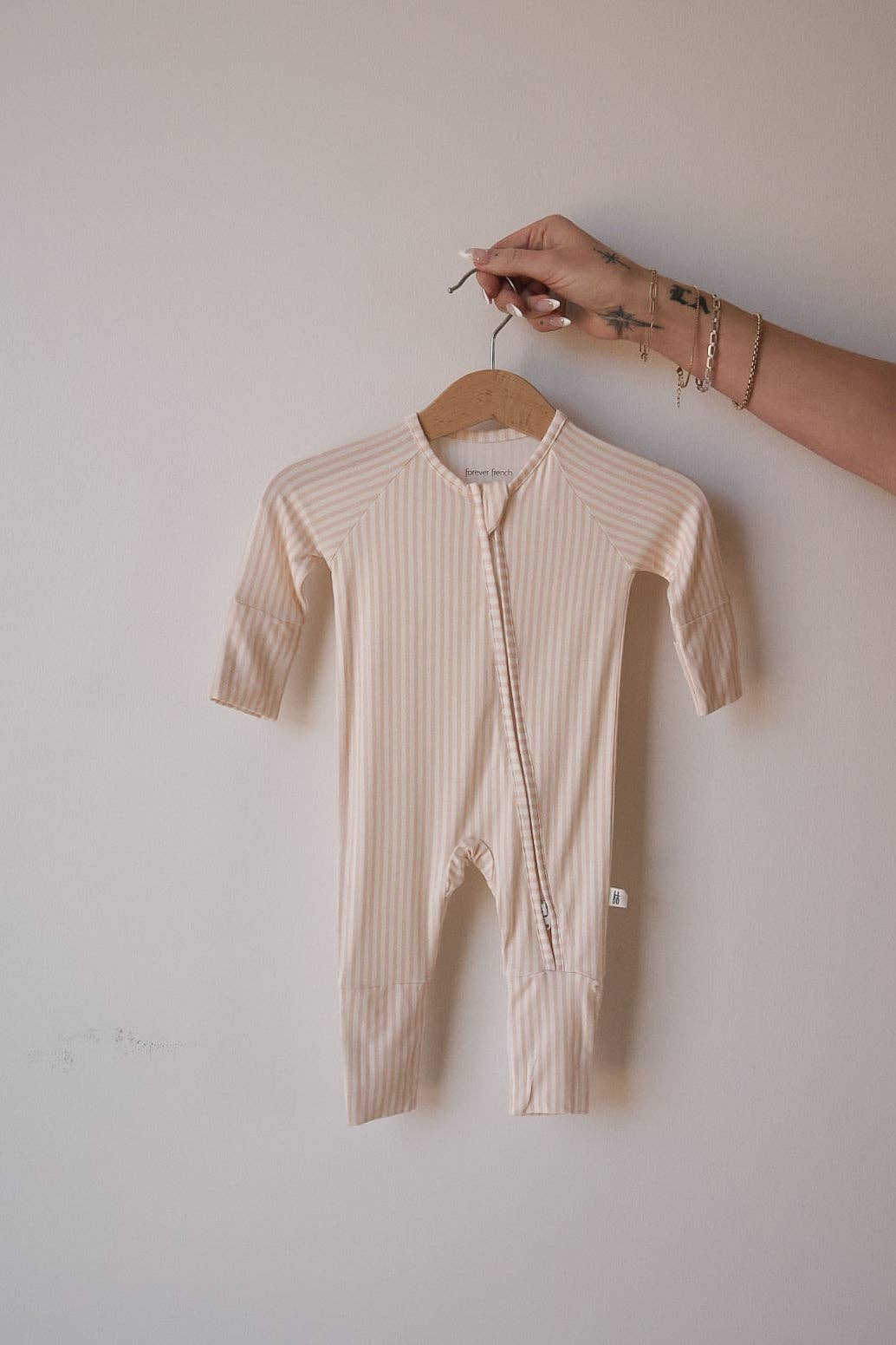 Sadie Stripe Zip Footie