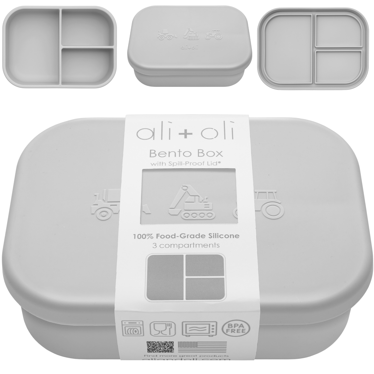 Silicone Bento Box (Construction) Back to School