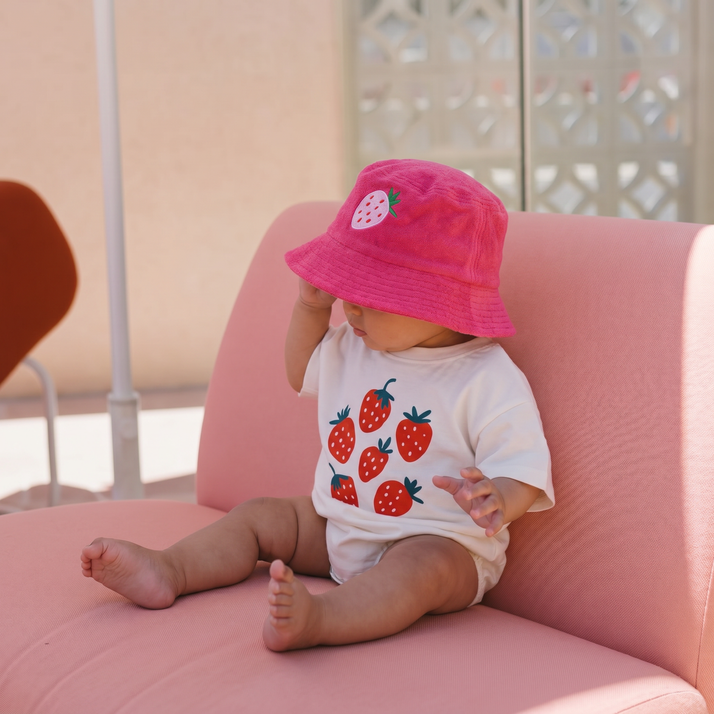 Strawberry Organic Cotton Bubble Romper