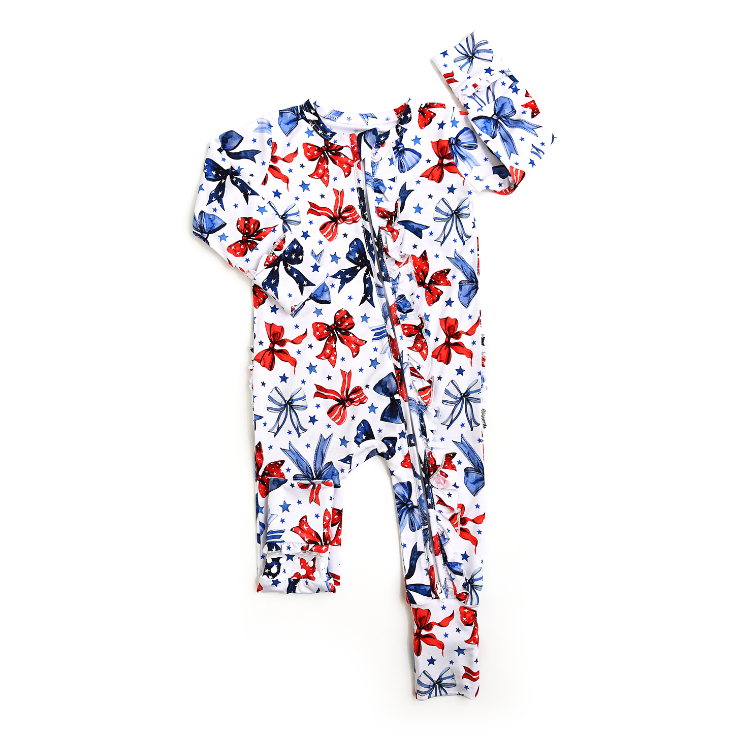 Eleanor Bows Ruffle Zip Bamboo