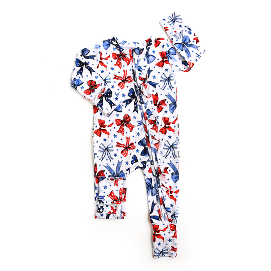 Eleanor Bows Ruffle Zip Bamboo