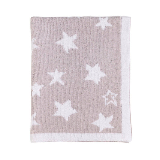 Grey Galaxy Knitted Chenille Blanket