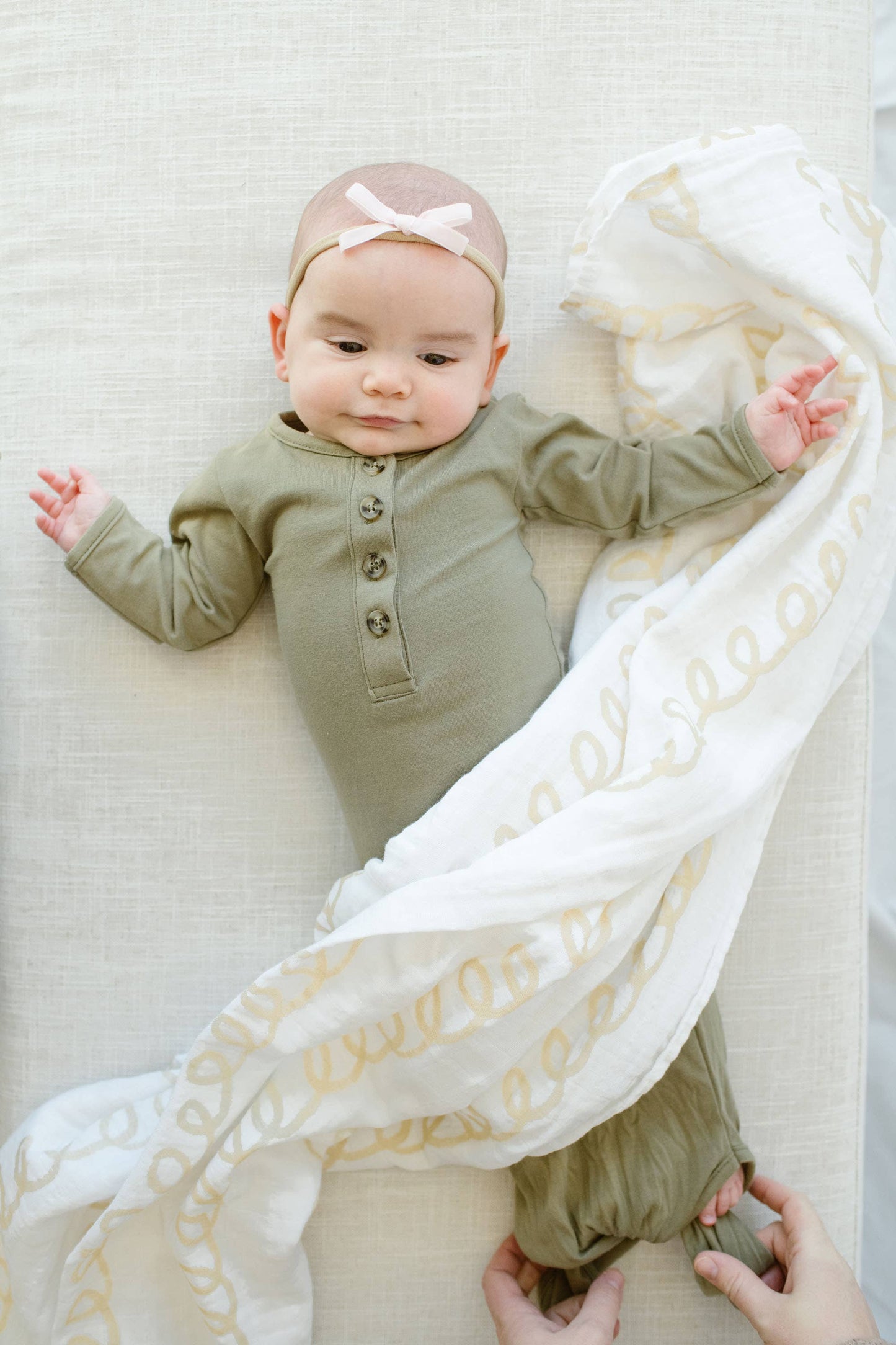 Organic Swaddle Receiving Blanket Haven
