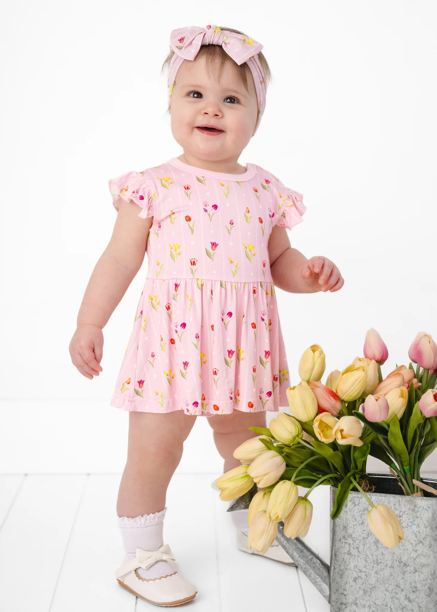 Ann Christine Floral Flutter Dress