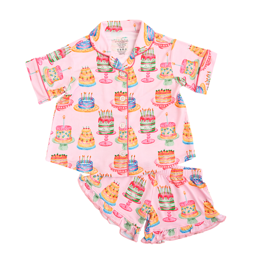 Birthday Ruffle Lounge Short Set