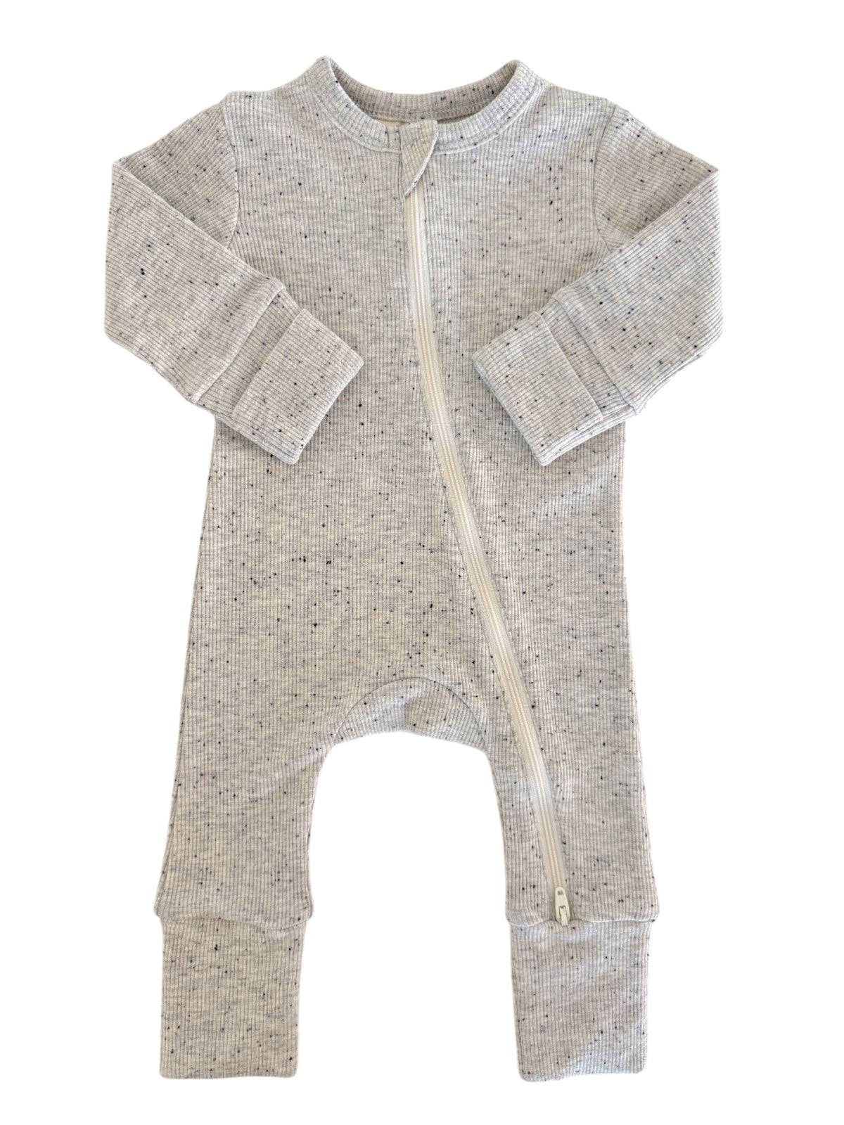 Heather Speckle / 2-Way Zip Romper