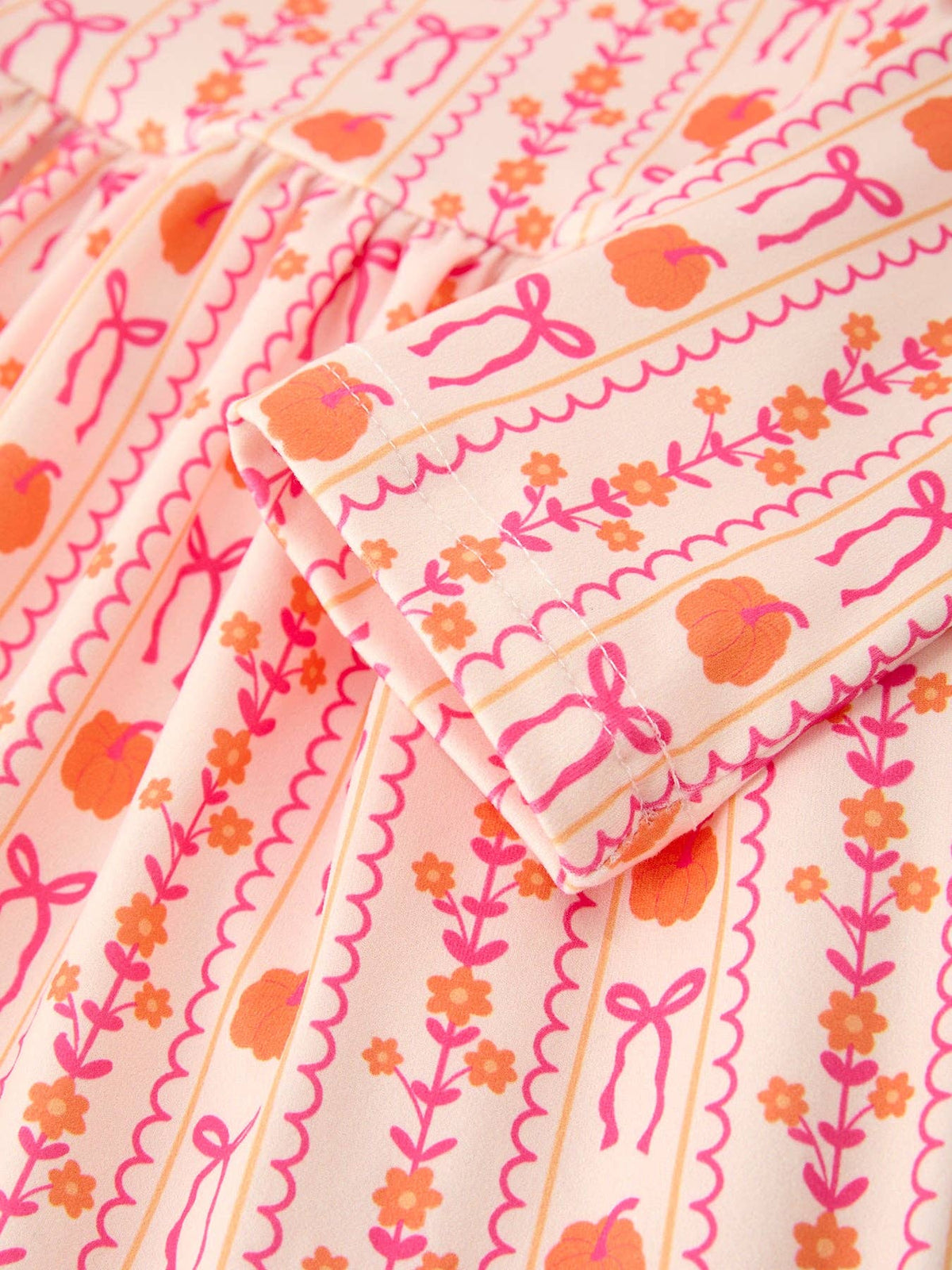 Pumpkin Bow Pocket Girls Dress