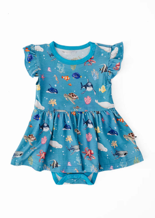 Fish are Friends Baby Flutter Dress
