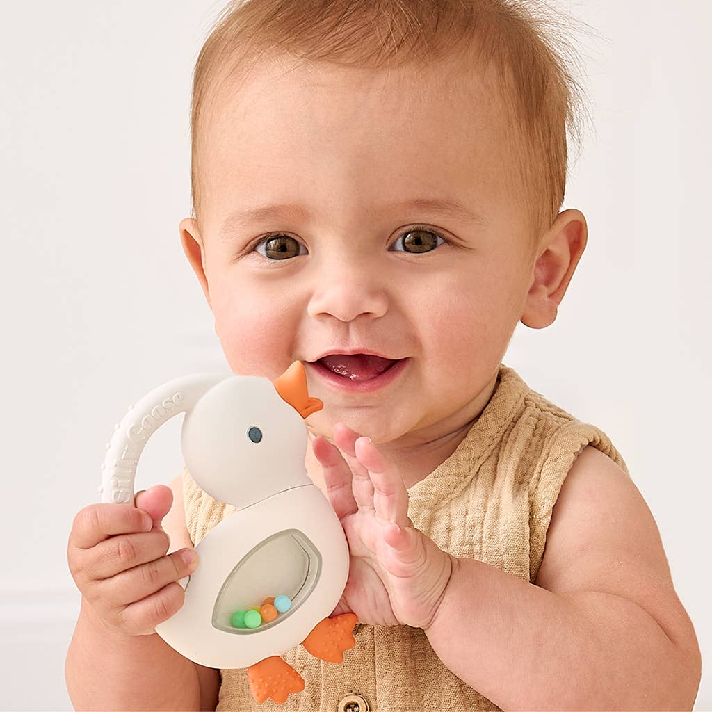 Goose  Silicone Teether with Rattle