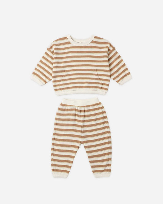 Waffle Slouch Set Spice Stripe