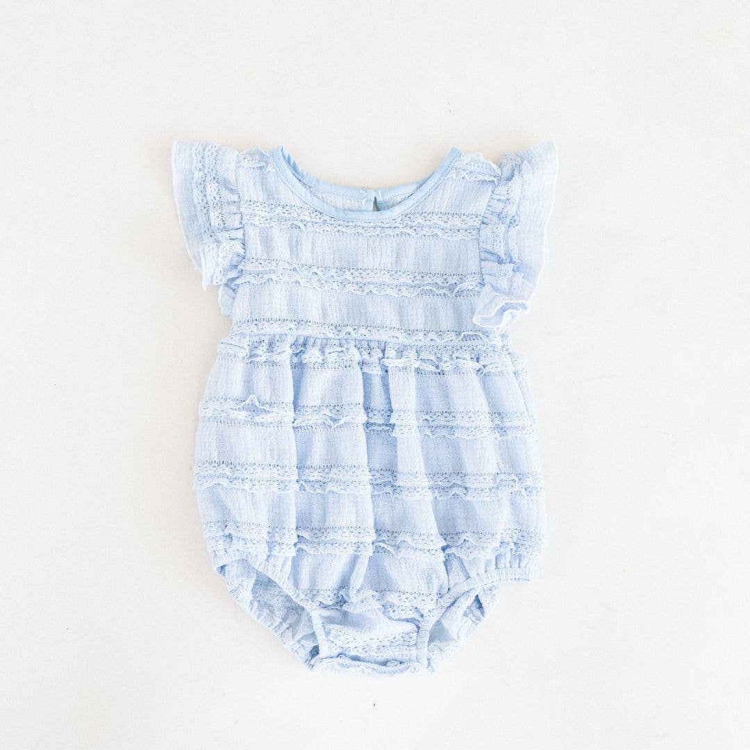 Ruffle Blue Pearl Onesie