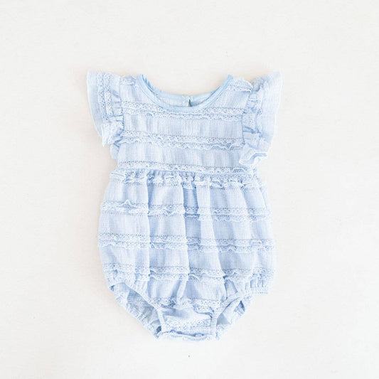 Ruffle Blue Pearl Onesie