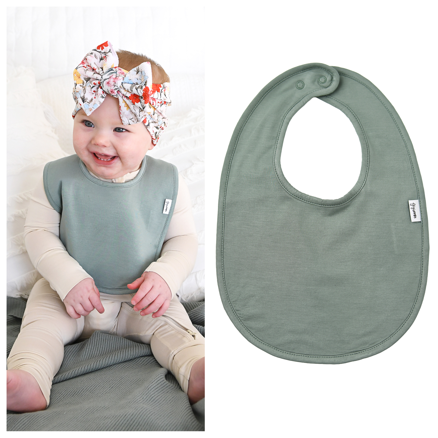 Eucalyptus Snap Bib Bamboo