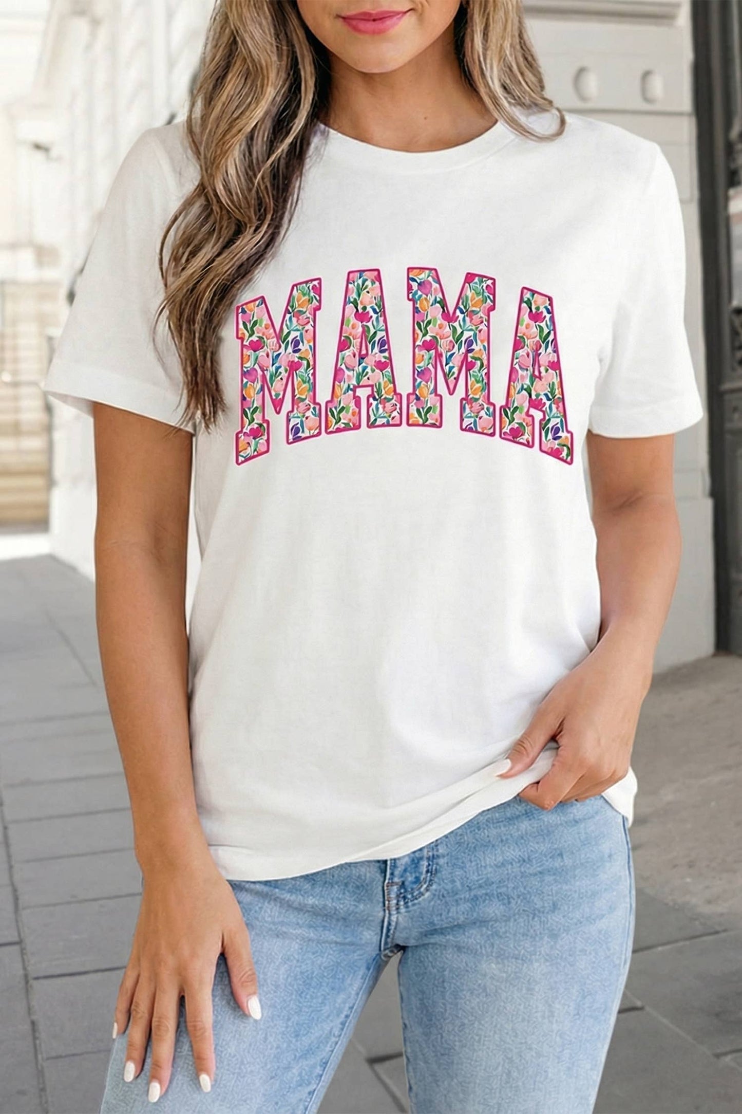 Floral MAMA Graphic Tee