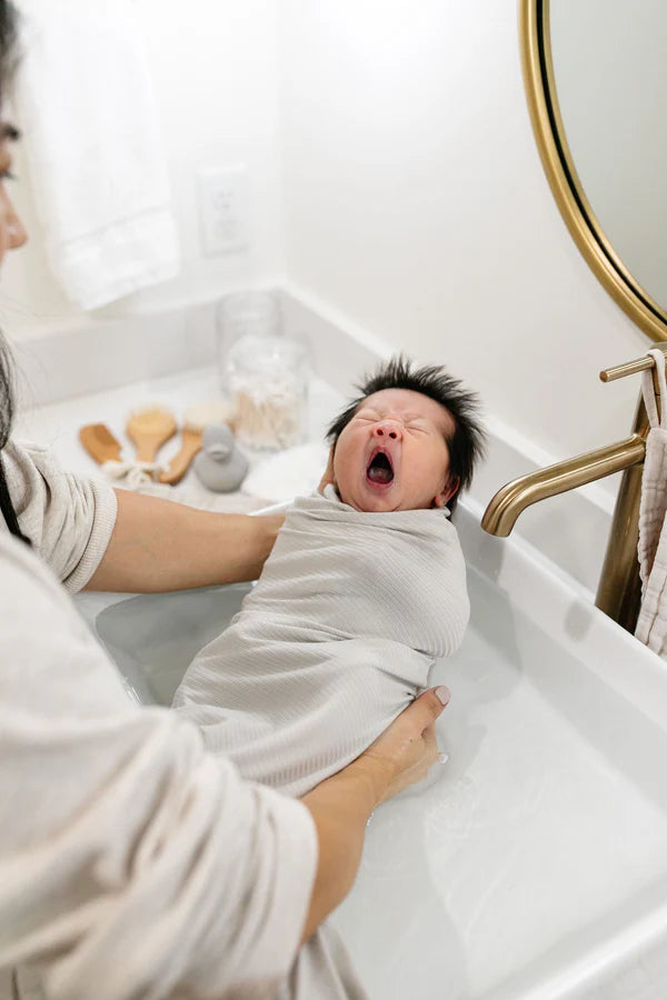 Bath Swaddle Blanket - Adrian Ribbed