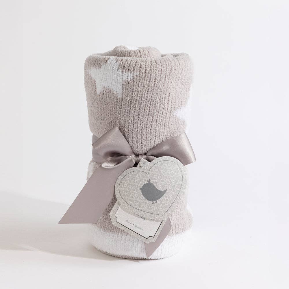 Grey Galaxy Knitted Chenille Blanket