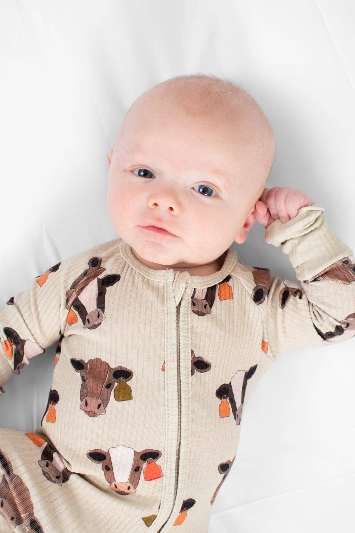 Cattle Buddy Baby Ribbed Cotton Zippy