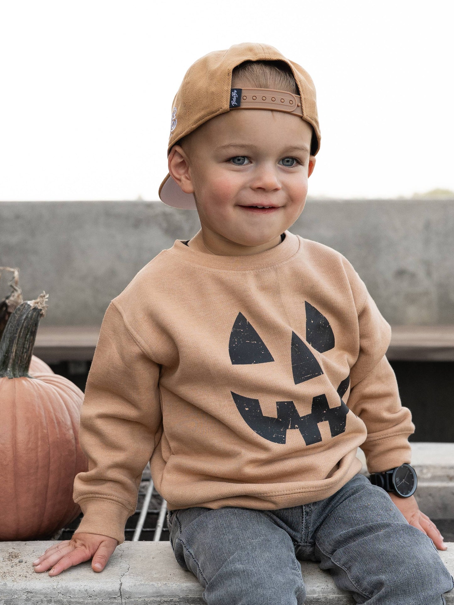 Pumpkin Smiley Halloween Sweatshirt