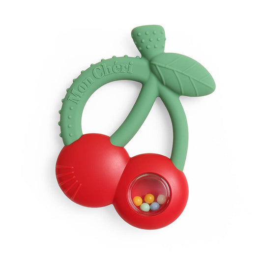 Cherry Silicone Teether with Rattle