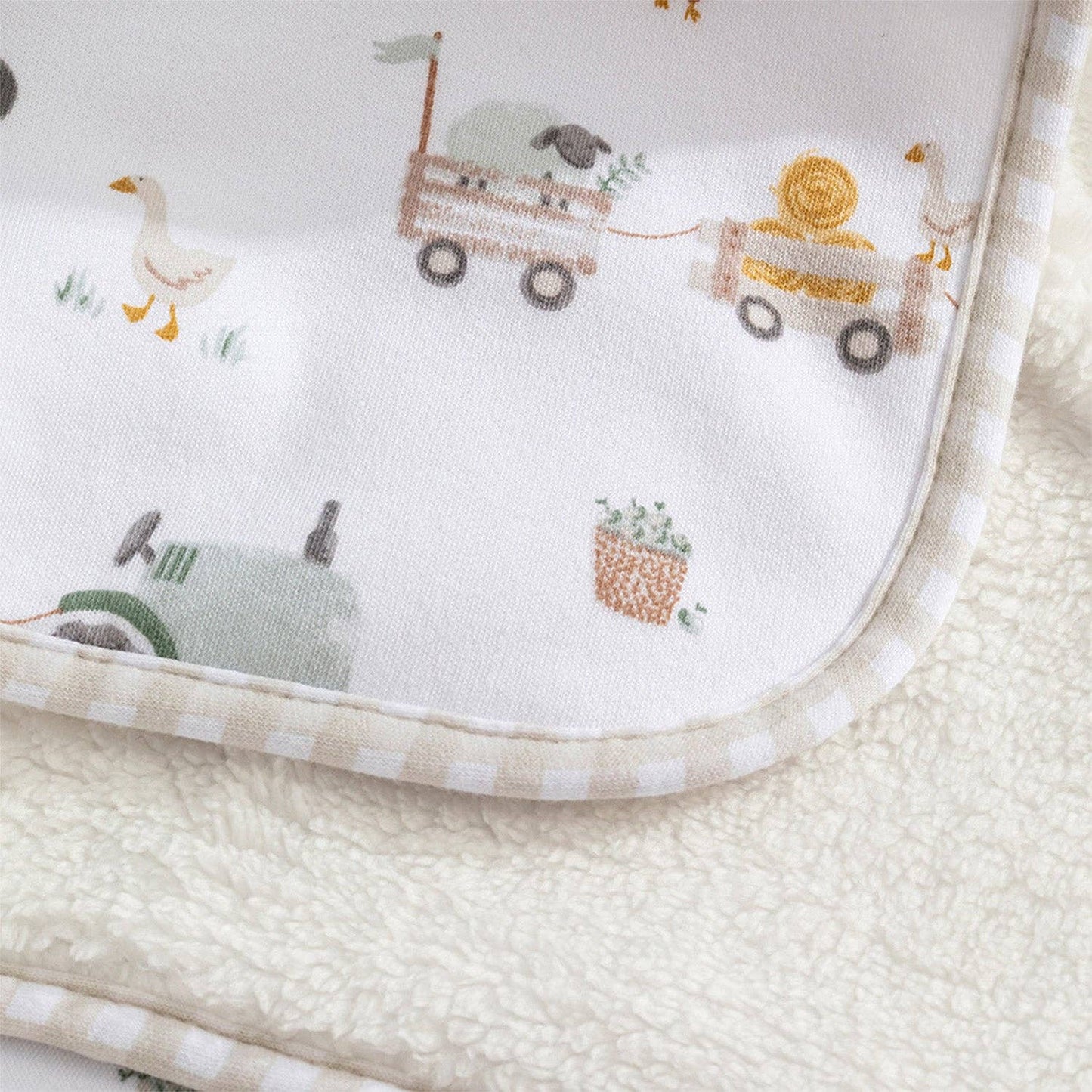 Tractor Ride Jersey Sherpa Blanket