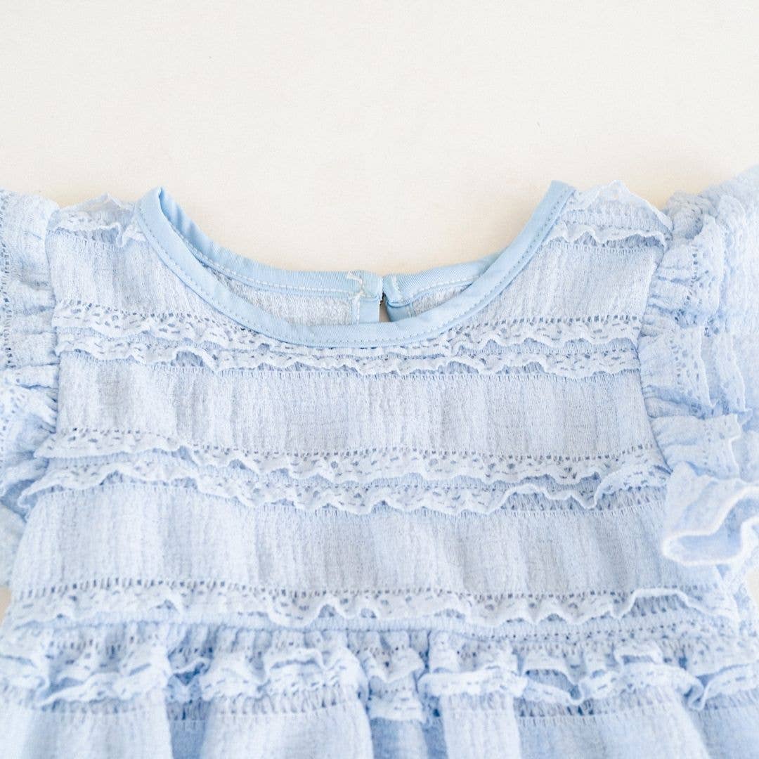 Ruffle Blue Pearl Onesie