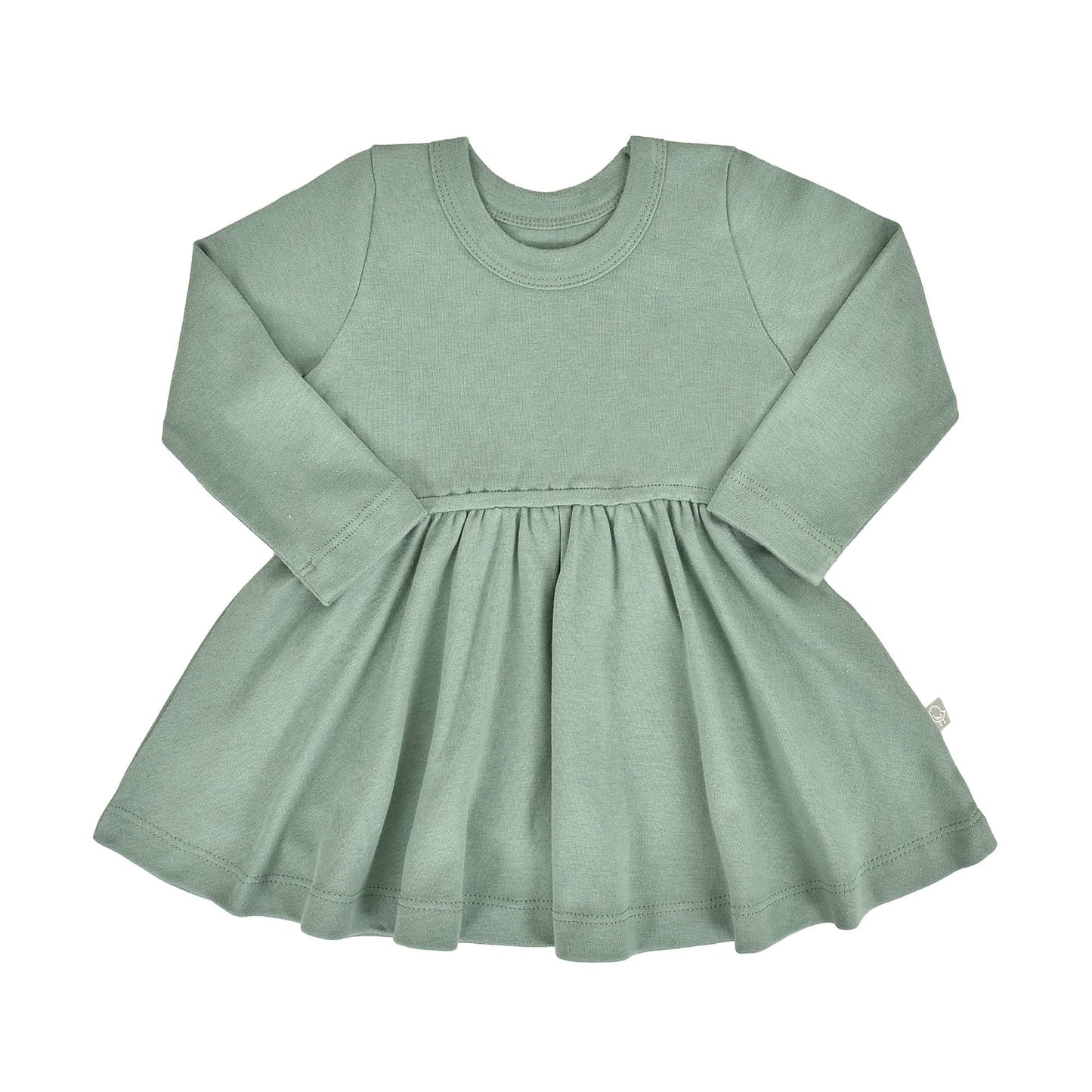 Basil Green Organic Twirl Dress