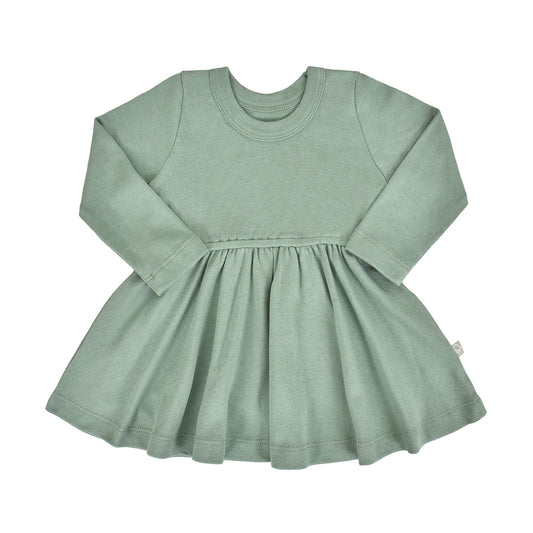 Basil Green Organic Twirl Dress