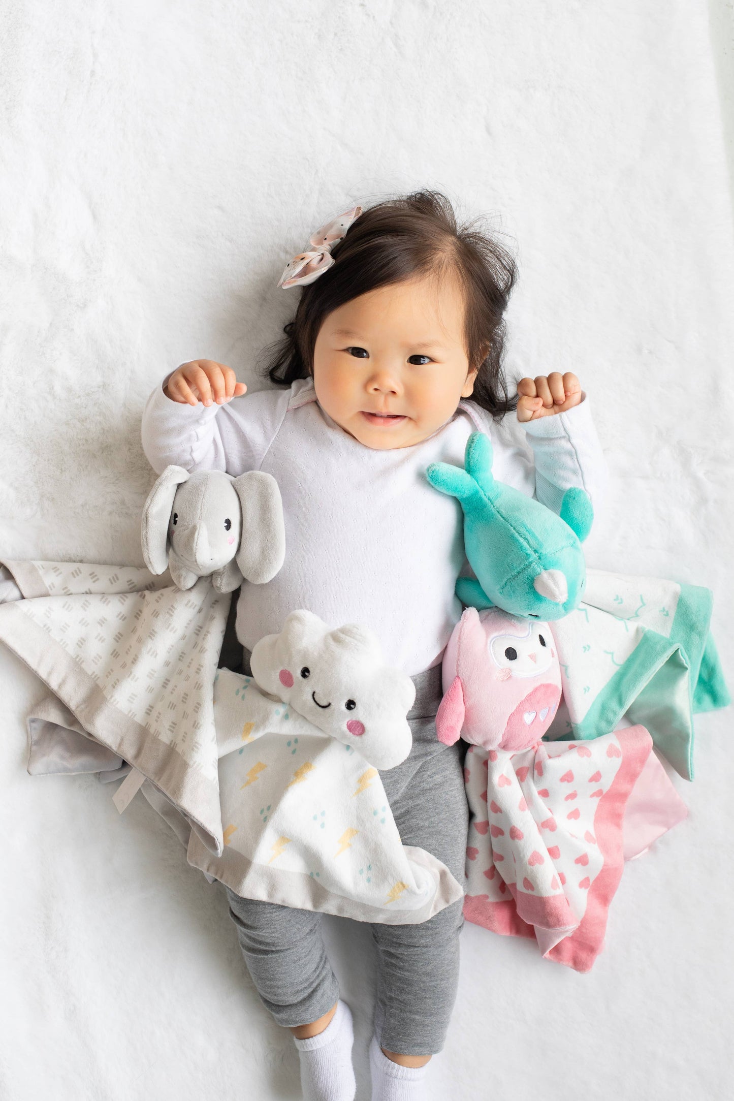 Elephant Baby Lovey Blanket, Gray